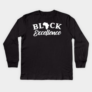 Black Excellence, African American, Black Lives Matter, Black Pride Kids Long Sleeve T-Shirt